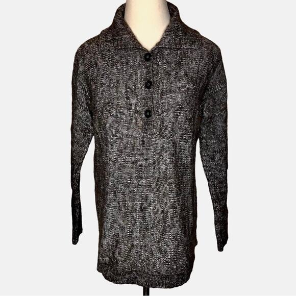 J. Crew Size XS Marled Knit 1/2 Button Collared Sweater-Woman-Wool/Alpaca Blend - Picture 1 of 15